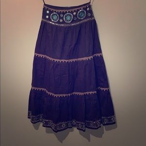 Brown boho skirt for fall